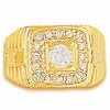Oro Laminado Mens Ring, Gold Filled Style with White Cubic Zirconia, Polished, Golden Finish, 5.178.020.09 (Size 9)