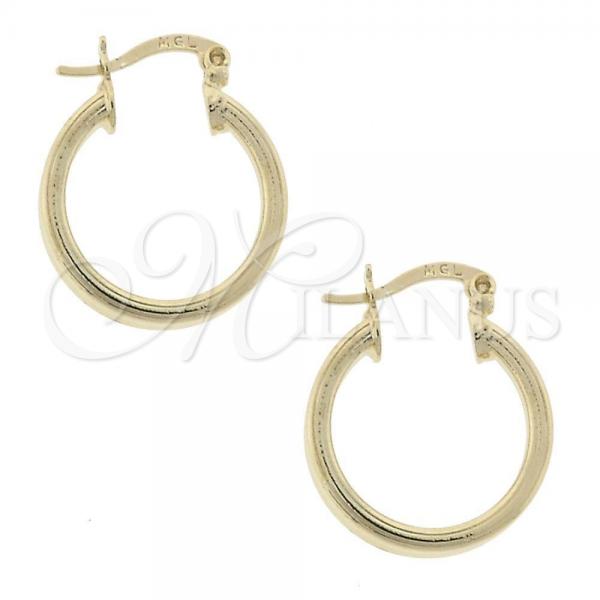 Oro Laminado Small Hoop, Gold Filled Style Polished, Golden Finish, 5.136.020.20