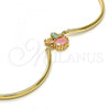 Oro Laminado Fancy Bracelet, Gold Filled Style with Multicolor Cubic Zirconia, Polished, Golden Finish, 03.65.1170.07