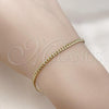 Oro Laminado Basic Bracelet, Gold Filled Style Miami Cuban Design, Polished, Golden Finish, 03.213.0290.07