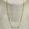 Oro Laminado Basic Necklace, Gold Filled Style Mariner Design, Polished, Golden Finish, 04.213.0079.18