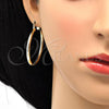 Oro Laminado Medium Hoop, Gold Filled Style Hollow Design, Polished, Golden Finish, 5.134.023.35