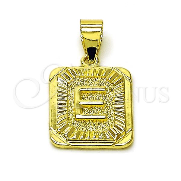 Oro Laminado Fancy Pendant, Gold Filled Style Initials Design, Polished, Golden Finish, 05.411.0039