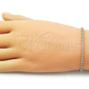 Oro Laminado Tennis Bracelet, Gold Filled Style with White Cubic Zirconia, Polished, Golden Finish, 03.213.0342.07