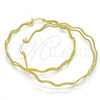 Oro Laminado Large Hoop, Gold Filled Style Diamond Cutting Finish, Golden Finish, 02.168.0047.55