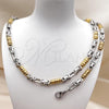 Stainless Steel Necklace and Bracelet, Polished, Two Tone, 06.363.0059.1