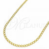 Oro Laminado Basic Necklace, Gold Filled Style Diamond Cutting Finish, Golden Finish, 04.09.0002.18