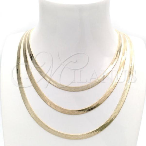 Oro Laminado Basic Necklace, Gold Filled Style Polished, Golden Finish, 04.02.0013.20