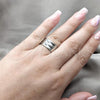 Stainless Steel Mens Ring, Polished, Rhodium Finish, 01.63.0708.08
