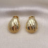 Oro Laminado Stud Earring, Gold Filled Style Polished, Golden Finish, 02.122.0120