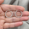 Sterling Silver Small Hoop, Polished, Silver Finish, 02.397.0037.20