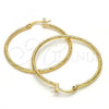 Oro Laminado Medium Hoop, Gold Filled Style Diamond Cutting Finish, Golden Finish, 02.168.0039.40