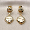 Oro Laminado Stud Earring, Gold Filled Style Polished, Golden Finish, 02.170.0565