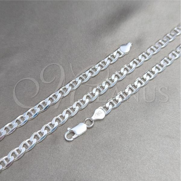 Sterling Silver Basic Necklace, Mariner Design, Polished, Silver Finish, 04.420.0019.20