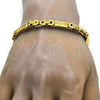 Stainless Steel Necklace and Bracelet, Cross Design, Polished, Golden Finish, 06.116.0010