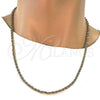 Oro Laminado Basic Necklace, Gold Filled Style Rope Design, Polished, Golden Finish, 5.222.034.24