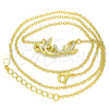 Sterling Silver Pendant Necklace, Love Design, with White Cubic Zirconia, Polished, Golden Finish, 04.336.0021.2.16