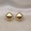 Oro Laminado Stud Earring, Gold Filled Style Polished, Golden Finish, 02.195.0282