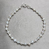 Sterling Silver Fancy Bracelet, Ball Design, with White Pearl, Polished, Silver Finish, 04.392.0001.07