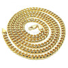 Oro Laminado Basic Necklace, Gold Filled Style Miami Cuban Design, Polished, Golden Finish, 04.63.1400.30