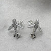 Sterling Silver Stud Earring, Airplane Design, Polished, Silver Finish, 02.399.0013