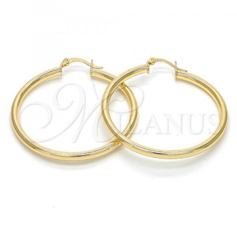 Oro Laminado Medium Hoop, Gold Filled Style Hollow Design, Polished, Golden Finish, 5.134.022.40