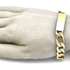 Oro Laminado ID Bracelet, Gold Filled Style Polished, Golden Finish, 03.168.0023.09