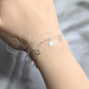 Sterling Silver Fancy Bracelet, Star Design, Polished, Silver Finish, 03.409.0163.07