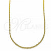 Oro Laminado Basic Necklace, Gold Filled Style Singapore Design, Golden Finish, 04.09.0174.20