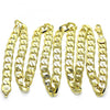Oro Laminado Basic Necklace, Gold Filled Style Curb Design, Polished, Golden Finish, 5.222.001.30