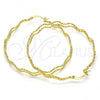 Oro Laminado Large Hoop, Gold Filled Style Diamond Cutting Finish, Golden Finish, 02.168.0048.55