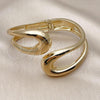 Oro Laminado Individual Bangle, Gold Filled Style Teardrop Design, Polished, Golden Finish, 07.422.0008.06