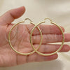Oro Laminado Large Hoop, Gold Filled Style Hollow Design, Polished, Golden Finish, 5.134.018.60