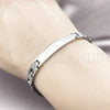 Stainless Steel Solid Bracelet, Polished, Steel Finish, 03.114.0413.08