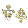 Oro Laminado Long Earring, Gold Filled Style Polished, Golden Finish, 02.331.0057
