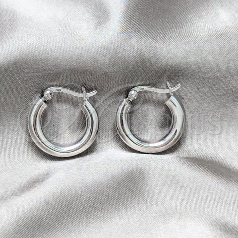 Sterling Silver Small Hoop, Polished, Silver Finish, 02.425.0006.20