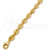 Gold Tone Fancy Bracelet, Mariner Design, Polished, Golden Finish, 04.63.1311.08.GT