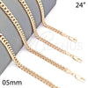 Oro Laminado Basic Necklace, Gold Filled Style Miami Cuban Design, Diamond Cutting Finish, Golden Finish, 04.63.1358.24