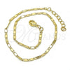 Oro Laminado Basic Anklet, Gold Filled Style Polished, Golden Finish, 04.213.0096.10
