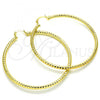 Oro Laminado Large Hoop, Gold Filled Style Diamond Cutting Finish, Golden Finish, 02.213.0154.60