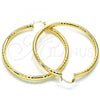 Oro Laminado Large Hoop, Gold Filled Style Hollow Design, Polished, Golden Finish, 02.170.0262.60