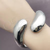Rhodium Plated Individual Bangle, Teardrop Design, Polished, Rhodium Finish, 07.215.0009.1.05