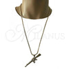 Oro Laminado Pendant Necklace, Gold Filled Style Polished, Golden Finish, 04.242.0068.30