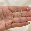 Oro Laminado Basic Necklace, Gold Filled Style Mariner Design, Polished, Golden Finish, 04.58.0012.18