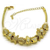 Oro Laminado Fancy Bracelet, Gold Filled Style Turtle and Shell Design, Polished, Golden Finish, 03.63.2260.07