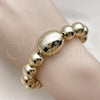 Oro Laminado Fancy Bracelet, Gold Filled Style Expandable Bead and Ball Design, Polished, Golden Finish, 03.213.0280.08