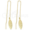 Oro Laminado Threader Earring, Gold Filled Style Golden Finish, 5.114.010
