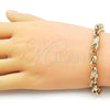 Oro Laminado Fancy Bracelet, Gold Filled Style Infinite Design, Polished, Golden Finish, 03.429.0011.08