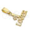 Oro Laminado Fancy Pendant, Gold Filled Style Polished, Golden Finish, 5.181.001
