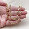 Oro Laminado Basic Necklace, Gold Filled Style Rolo Design, Polished, Golden Finish, 04.213.0353.24